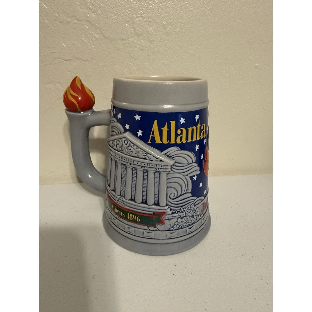1996 BUDWEISER STEIN ATLANTA 1996 ATHENS 1896 100 YEARS OLYMPIC COLLECTORS STEIN